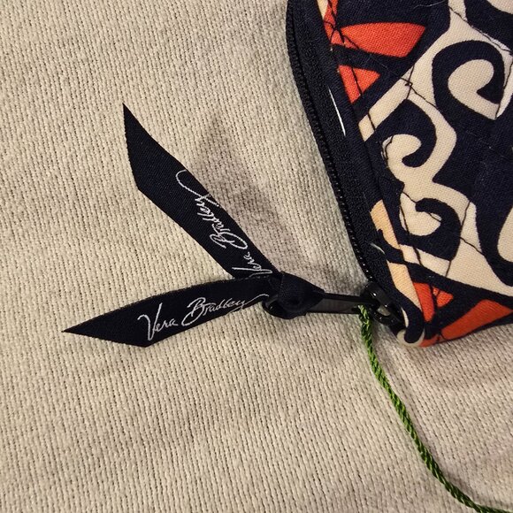 Vera Bradley NEW Wallet Sun Valley Retired Navy Orange Lime Zippered Closure NWT - Picture 5 of 13